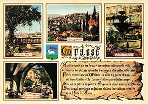 Postkarte Carte Postale 13970231 Grasse 06 Ville des Fleurs Vue generale Vieille Fontaine Place a...