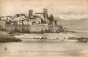 Postkarte Carte Postale 13632568 Antibes Alpes Maritimes Vieux Chateau et chaÃ®ne des Alpes