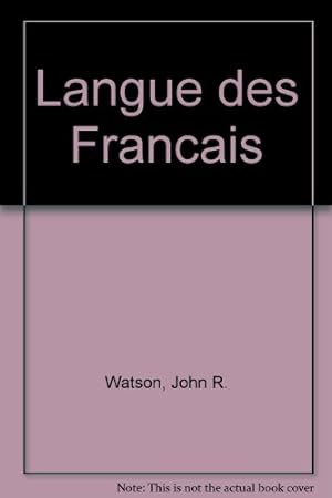 Seller image for Langue des Francais: Bk. 3 for sale by WeBuyBooks