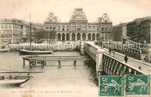 Postkarte Carte Postale 13728959 Le Havre La bourse et la passerelle