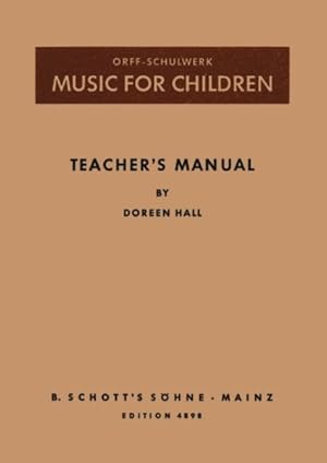 Immagine del venditore per Orff-schulwerk Music for Children Teachers Manual venduto da GreatBookPricesUK