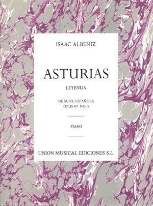 Bild des Verkufers fr Albeniz : Asturias, Leyenda, De Suite Espanola Op.47 No.5 zum Verkauf von GreatBookPrices