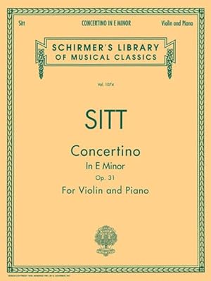 Imagen del vendedor de Concertino in E Minor, Op. 31 a la venta por GreatBookPrices