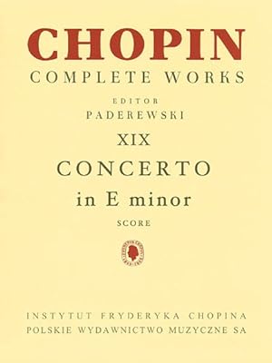 Bild des Verkufers fr Piano Concerto in E Minor Op. 11, CW XIX - Score zum Verkauf von GreatBookPrices