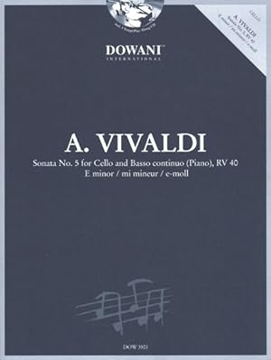 Imagen del vendedor de Sonata No. 5 for Cello and Basso Continuo (Piano), RV 40 E Minor / mi mineur / e-moll a la venta por GreatBookPrices