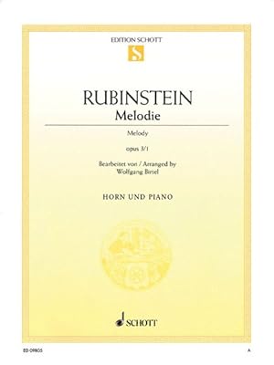 Image du vendeur pour Melodie for Horn and Piano : Opus 3, No. 1 mis en vente par GreatBookPrices