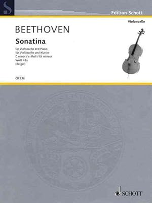 Image du vendeur pour Ludwig Van Beethoven - Sonatina, Woo 43A : Cello and Piano mis en vente par GreatBookPrices