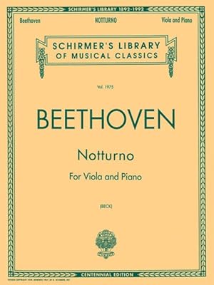 Immagine del venditore per Notturno for Viola and Piano Centennial Edition : Viola and Piano venduto da GreatBookPrices