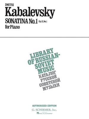 Image du vendeur pour Sonatina No. 1, Op. 13 : Piano Solo mis en vente par GreatBookPrices