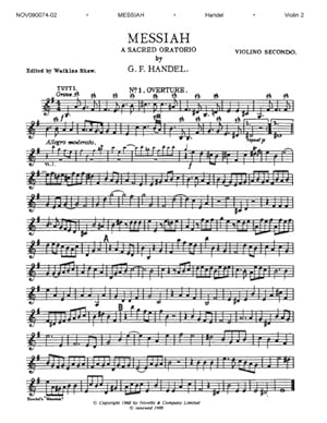 Seller image for Messiah : Second Violin Part for sale by GreatBookPrices