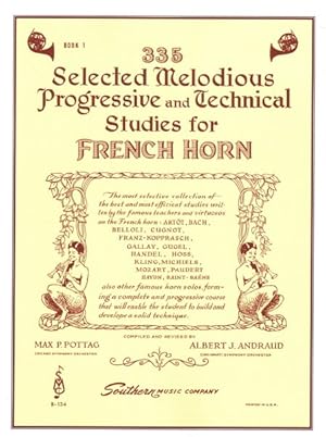 Seller image for 335 Selected Melodious Progressive and Technical Studies for Horn for sale by GreatBookPrices