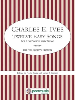 Imagen del vendedor de Twelve Easy Songs Low Voice and Piano : 2019 Ives Society Edition a la venta por GreatBookPrices