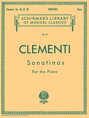 Immagine del venditore per Clementi : Sonatinas for the Piano Op. 36, 37, 38 venduto da GreatBookPrices