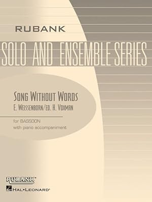 Imagen del vendedor de Song Without Words, Op. 226 : Bassoon Solo With Piano - Grade 2.5 a la venta por GreatBookPrices