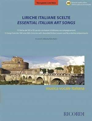 Immagine del venditore per Essential Italian Art Songs - Low Voice : 15 Songs from the 19th & 20th Centuries With Recorded Diction Lessons and Recorded Accompaniments - Includes Downloadable Audio venduto da GreatBookPrices
