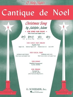 Seller image for Cantique De Noel O Holy Night : Medium High Voice D-flat and Piano for sale by GreatBookPrices