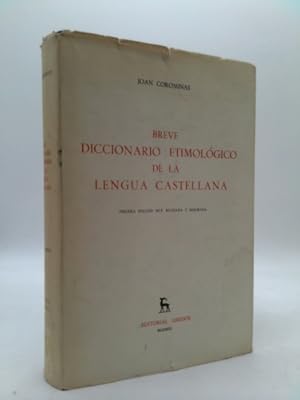 Bild des Verkufers fr Breve Diccionario Etimologico de La Lengua Castellana zum Verkauf von ThriftBooksVintage