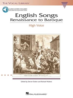 Image du vendeur pour English Songs: Renaissance to Baroque : With a Companion Cd of Accompaniments mis en vente par GreatBookPrices