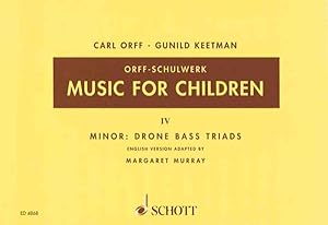 Imagen del vendedor de Music for Children : Minor: Drone Bass-Triads a la venta por GreatBookPrices