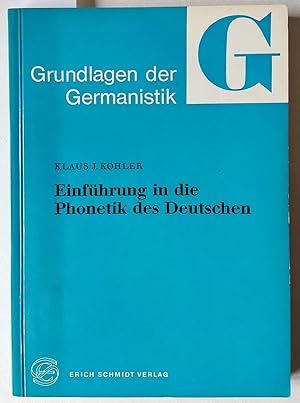 Immagine del venditore per Einfhrung in die Phonetik des Deutschen. = Grundlagen der Germanistik 20. venduto da Versandantiquariat Kerstin Daras