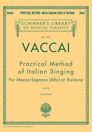 Imagen del vendedor de Practical Method of Italian Singing : New Edition a la venta por GreatBookPrices