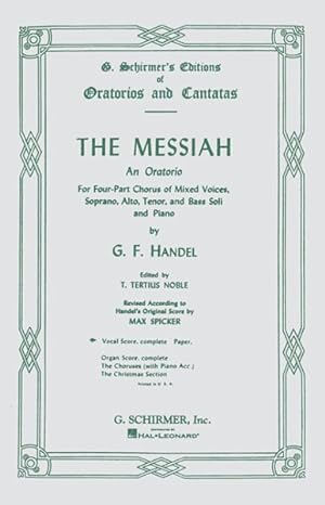 Image du vendeur pour Messiah : An Oratorio Complete Vocal Score mis en vente par GreatBookPrices