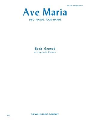 Image du vendeur pour Ave Maria : 2 Pianos, 4 Hands/Mid-intermediate Level mis en vente par GreatBookPrices