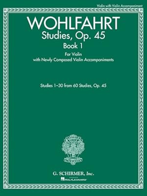 Bild des Verkufers fr Studies, Op. 45 : Violin With Violin Teacher Accompaniment, for Violin With Newly Composed Violin Accompaniments zum Verkauf von GreatBookPrices