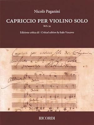 Immagine del venditore per Capriccio per Violin Solo : M.S. 54 venduto da GreatBookPrices