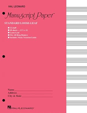 Seller image for Manuscript Paper : Pink Cover for sale by GreatBookPricesUK
