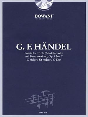 Seller image for Sonata for Treble Alto Recorder and Basso Continuo, Op. 1 No. 7 C Major/Ut Majeur/C-dur for sale by GreatBookPrices