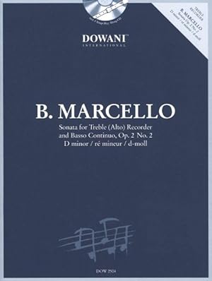 Seller image for Sonata for Treble Alto Recorder and Basso Continuo, Op. 2 No. 2 D Minor/Re Mineur/D-moll for sale by GreatBookPrices