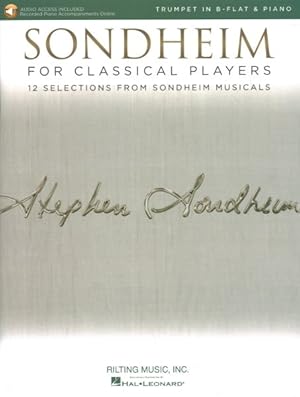 Immagine del venditore per Sondheim for Classical Players : Trumpet and Piano With Online Accompaniments; Includes Downloadable Audio venduto da GreatBookPrices