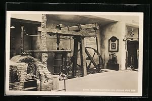 Bild des Verkufers fr Ansichtskarte Mnchen, Deutsches Museum, Erste Dampfmaschine von James Watt 1788, Technik zum Verkauf von Bartko-Reher