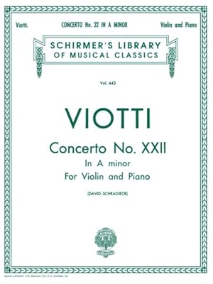 Image du vendeur pour Concerto No. 22 in a Minor mis en vente par GreatBookPrices