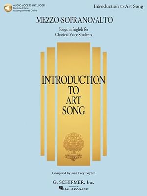 Seller image for Introduction to Art Song for Mezzo-soprano/Alto : Songs in English for Classical Voice Students With Downloadable Audio for sale by GreatBookPrices