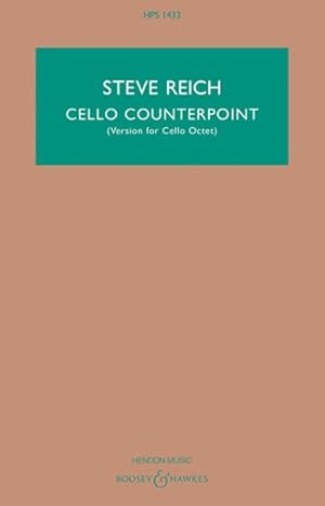 Imagen del vendedor de Cello Counterpoint Version for Cello Octet : Version for Cello Octet a la venta por GreatBookPrices