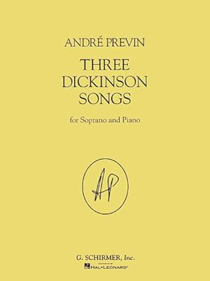 Image du vendeur pour Three Dickinson Songs : Soprano and Piano mis en vente par GreatBookPrices