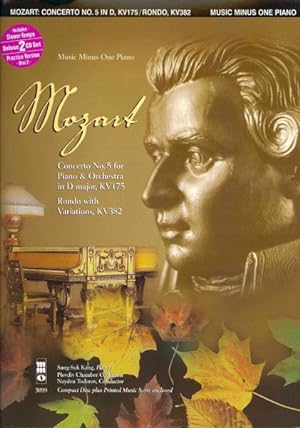 Seller image for Mozart Concerto No. 5 for Piano & Orchestra in D Major, KV175 : Rondo With Variations, KV382: Music Minua One Piano for sale by GreatBookPrices