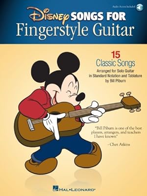 Bild des Verkufers fr Disney Songs for Fingerstyle Guitar : 15 Classic Songs Arranged by Solo Guitar in Standard Notation and Tablature zum Verkauf von GreatBookPrices