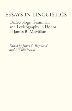 Seller image for Essays in Linguistics by His Friends and Colleagues for sale by GreatBookPricesUK