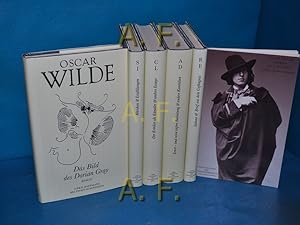 Bild des Verkufers fr Oscar Wilde Werke "Neue Zrcher Ausgabe", in 5 Bnden + Beiheft. / Band 1: Roman / Band 2: Mrchen und Erzhlungen / Band 3: Essays / Band 4: Komdien / Band 5: Sptwerke / Beiheft Zum 150. Geburtstag des Dichters, Denkers & Dandys am 16. Oktober 2004 zum Verkauf von Antiquarische Fundgrube e.U.