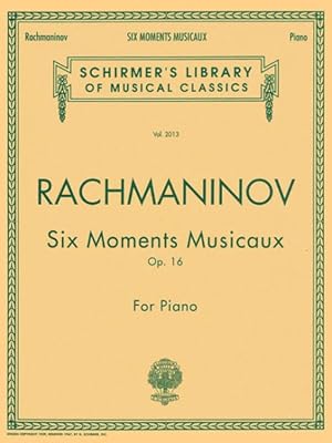 Imagen del vendedor de Six Moments Musicaux, Op. 16 : Piano Solo a la venta por GreatBookPrices