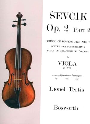 Seller image for Sevcik Op. 2 for Viola Alto : School of Bowing Technique for sale by GreatBookPrices