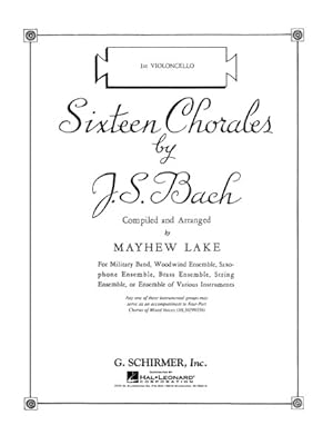 Imagen del vendedor de Sixteen Chorales : Cello I Part a la venta por GreatBookPrices