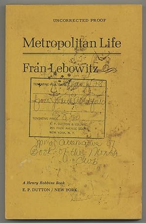 Seller image for Metropolitan Life for sale by Between the Covers-Rare Books, Inc. ABAA