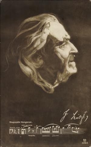 Ansichtskarte / Postkarte Rhapsodie Hongroise, Komponist Franz Liszt, Liszt Ferencz - GG Co 5095