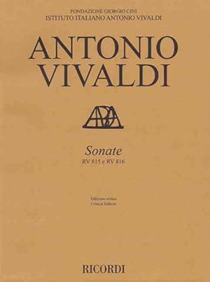Immagine del venditore per Antonio Vivaldi Sonatas, Rv 815 e RV 816 : Violin and Basso Continuo venduto da GreatBookPrices