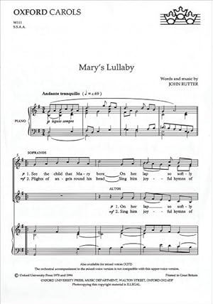 Bild des Verkufers fr Mary's Lullaby zum Verkauf von Smartbuy
