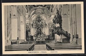 Ansichtskarte Amorbach i. Odenw., Abteikirche, Blick zum Hochaltar